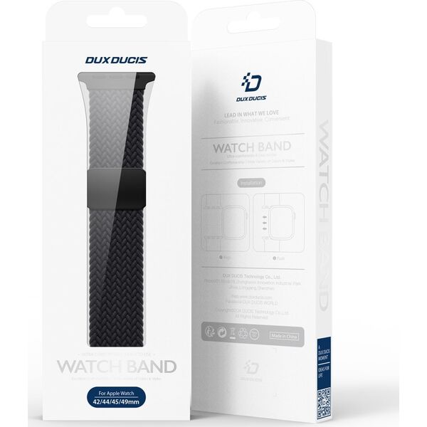 Dux Ducis DUX DUCIS pasek MIXTURE PRO pleciony do Apple Watch 42 / 44 / 45 / 49 mm szary 13321071 6934913022054