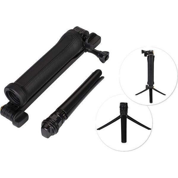 Hurtel 3w1 Uchwyt kijek Selfie stick statyw monopod do kamery GoPro 3w1 Uchwyt kijek Selfie stick statyw monopod do kamery GoPro 13321204 9145576282717