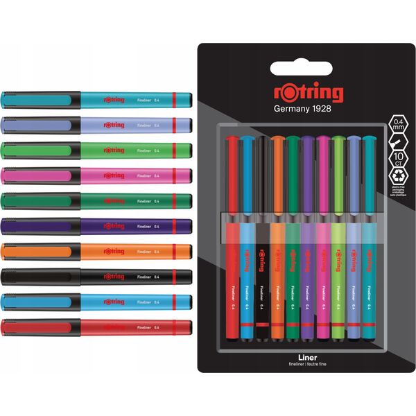 Rotring Rotring Fineliner-Feinfaserschreiber 0,4mm Fun Farben 4er Blister 13332660 3026981663314
