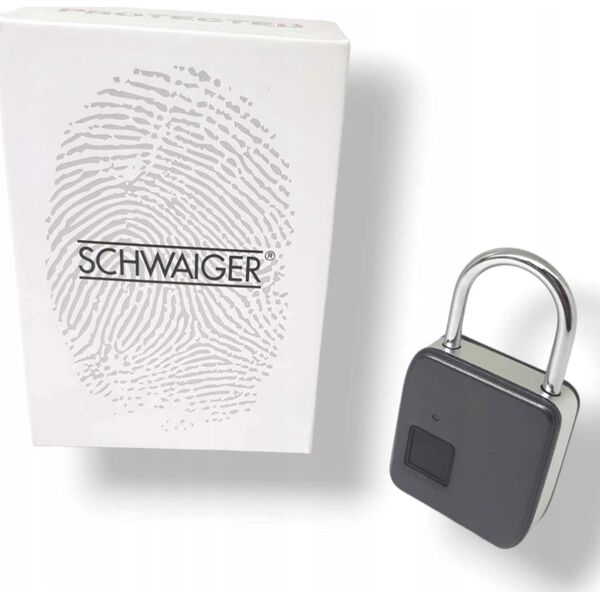 Schwaiger Schwaiger Fingerprint Schloss m. Stahlbügel + Notfallschlüss 13333068 4004005715958