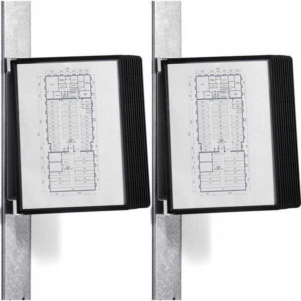 Durable DURABLE SichttafelwandhalterVarioMagnetWall 10 Sichtt. schw 13333195 4005546981970