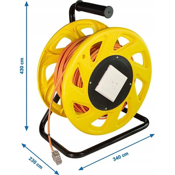 LogiLink LogiLink 500 MHz Netzwerkkabel auf Trommel,Cat6A 60M,orange 13333233 4052792039856