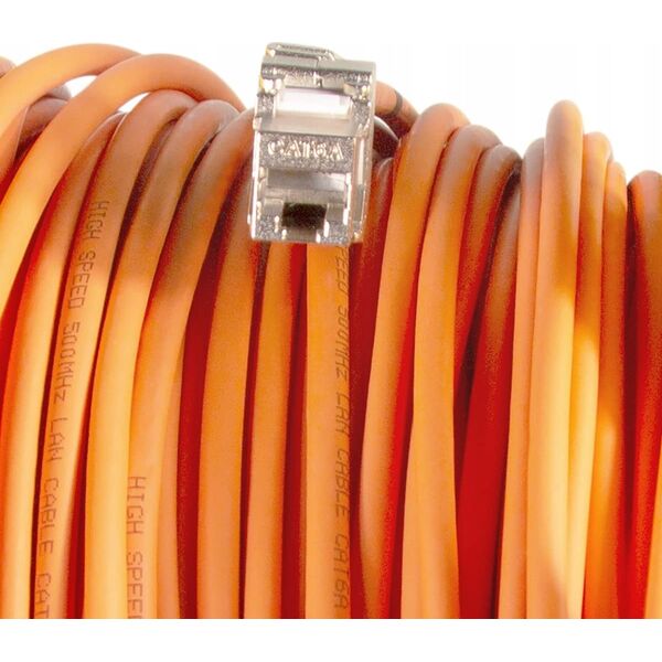 LogiLink LogiLink 500 MHz Netzwerkkabel auf Trommel,Cat6A 60M,orange 13333233 4052792039856