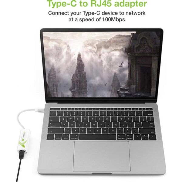 Techly Techly USB 3.1 Typ C RJ45 10/100/1000 Adapter, weiß 13333619 8051128109757