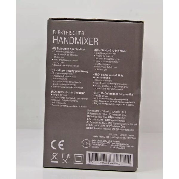 Mikser Emerio Emerio Handmixer, 3 Geschw. Rücklauffunktion kabellos schwar 13333731 7333282009342