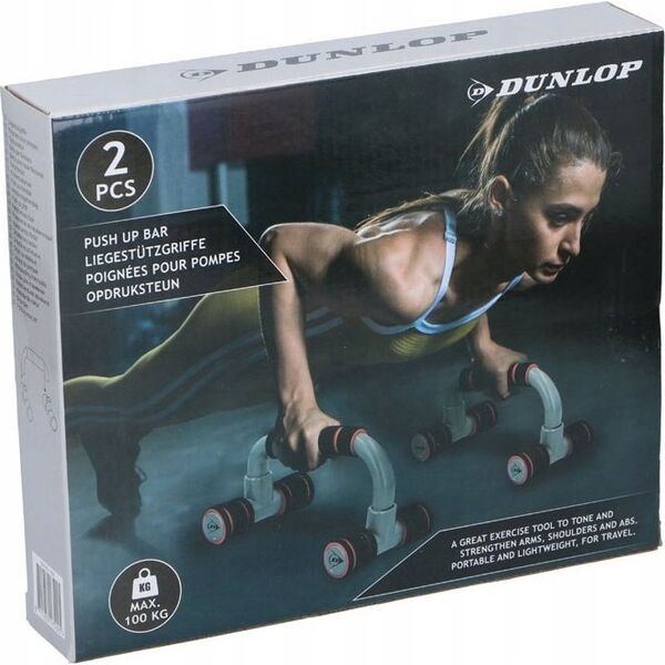 Dunlop Dunlop - Uchwyty do pompek Push Up Bars 2 szt. (czerwony) 13334473 5904501202824
