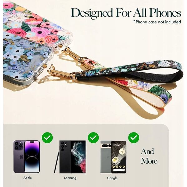 Rifle Paper Rifle Paper Phone Wristlet - Uniwersalna smyczka do telefonu (Garden Party Blue) 13335660 840171723908