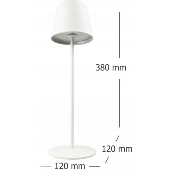 Lampa stołowa Schwaiger Schwaiger LED Tischleuchte Akku 200Lm RGB 380mm weiß 13336149 4004005035551