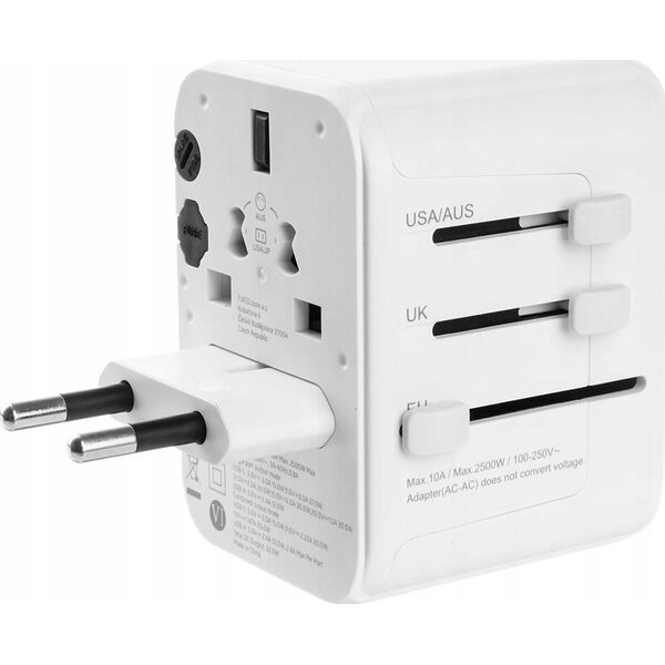 Ładowarka Fixed FIXED ładowarka / adapter podróżny 3xUSB-C/ 2xUSB-A 65W biały - Gwarancja bezpieczeństwa. Proste raty. Bezpłatna wysyłka od 170 zł. 13336181 8591680148981