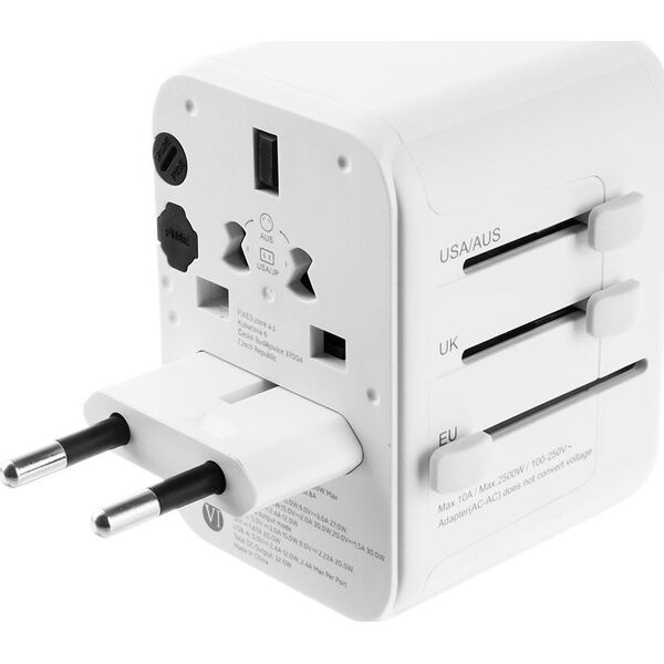 Ładowarka Fixed FIXED ładowarka / adapter podróżny 3xUSB-C/ 2xUSB-A 65W biały - Gwarancja bezpieczeństwa. Proste raty. Bezpłatna wysyłka od 170 zł. 13336181 8591680148981