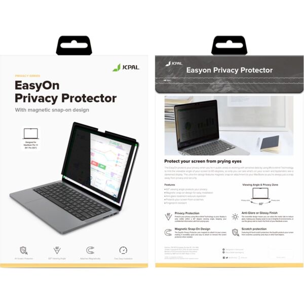 Filtr Jcpal JCPal EasyOn Filtr prywatyzujący - MacBook Pro 16" M1/M2 - Gwarancja bezpieczeństwa. Proste raty. Bezpłatna wysyłka od 170 zł. 13336184 6954661862443