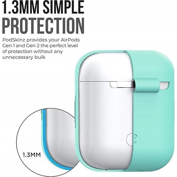 Class and Culture LLC KeyBudz Elevate Keychain - silikonowe etui ochronne do AirPods 1/2  (diamond blue) 13336251 851173005626
