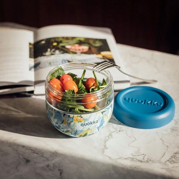 Quokka Quokka Bubble Food Jar - Pojemnik na żywność / lunchbox 770 ml (Blue Peonies) 13336569 8412497401345