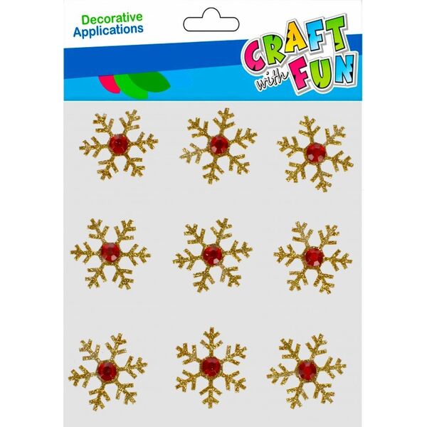 Craft with Fun OZDOBA BN NAKLEJKI GWIAZDKI BROK ZLO 9SZT 12/144 13336610 5904335884364