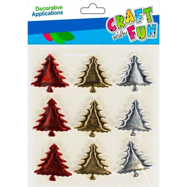 Craft with Fun OZDOBA BN NAKLEJKI MET CHOINKA MIX 9SZT CF12/288 13337019 5904335883091