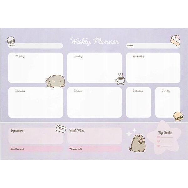 Pusheen Pusheen - Planner tygodniowy z kolekcji Moments 54 strony A3 13338373 8435497298579