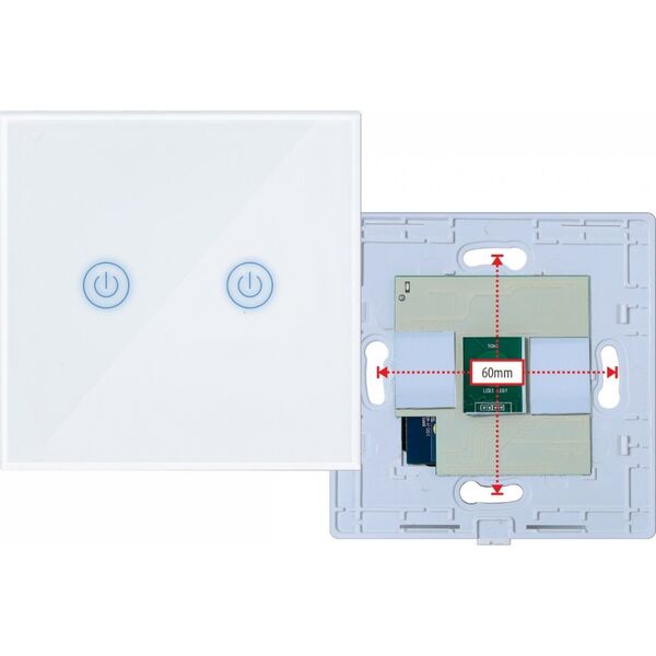 Art SMART WYŁĄCZNIK ŚWIATŁA ZIGBEE 3.0 podwójny biały ART oem 13338523 5906721172291