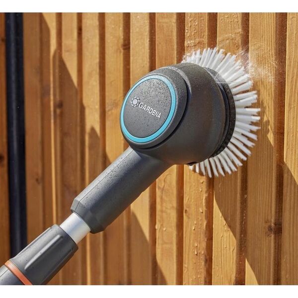 Gardena GARDENA cordless multi-cleaner AquaBrush Universal 18V P4A solo, hard floor cleaner (grey/turquoise, without battery and charger, POWER FOR ALL ALLIANCE) 13339563 4066407502765