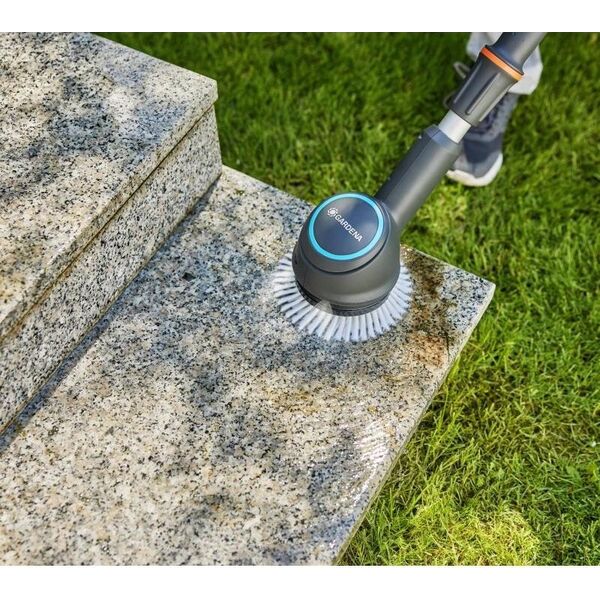 Gardena GARDENA cordless multi-cleaner AquaBrush Universal 18V P4A solo, hard floor cleaner (grey/turquoise, without battery and charger, POWER FOR ALL ALLIANCE) 13339563 4066407502765