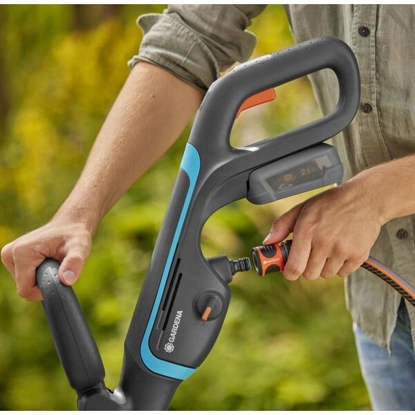 Gardena GARDENA cordless multi-cleaner AquaBrush Universal 18V P4A solo, hard floor cleaner (grey/turquoise, without battery and charger, POWER FOR ALL ALLIANCE) 13339563 4066407502765