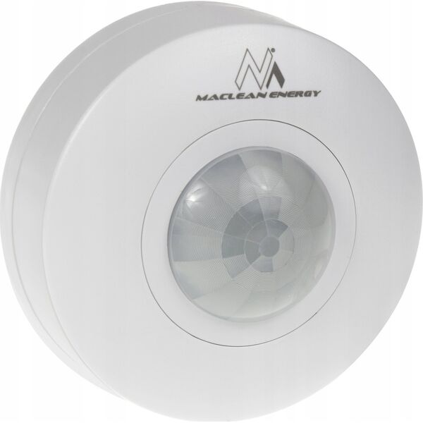 Maclean Czujnik ruchu PIR Maclean, zasięg 6m, sufitowy, max. obciążenie 1200W, IP20, MCE314 W 13340207 5902211133575
