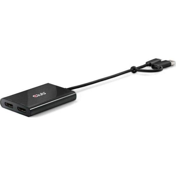 Club 3D Club3D Adapter USB-C (USB A Adapter) > 2x DP   4K@60Hz St/Bu retail 13341186 8719214472993