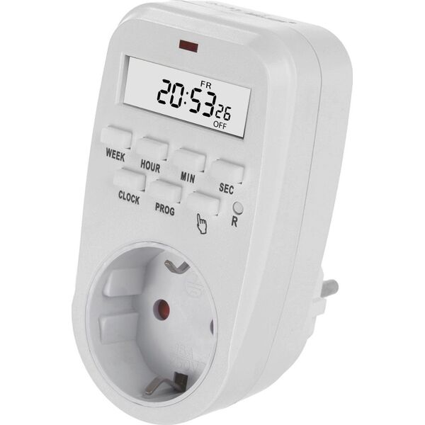 GreenBlue Włącznik czasowy - timer cyfrowy GreenBlue,  max. obciążenie 16A, IP20, GB362 F 13341475 5902211133889