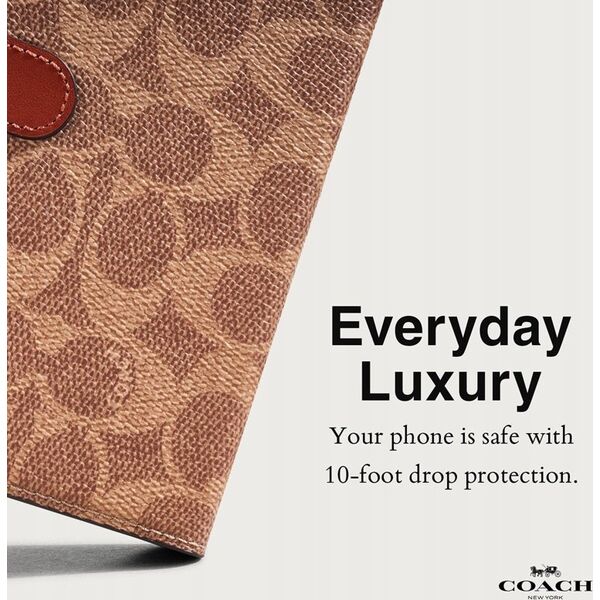 Coach Coach Folio Signature C Case - Etui 2w1 z klapką iPhone 15 Pro (Tan) 13341954 840171734034