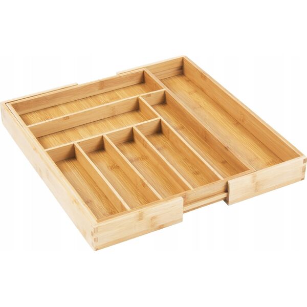 GreenBlue Rozsuwany bambusowy organizer na sztućce GreenBlue, 325-500x430x45mm, GB379 13342073 5902211131557