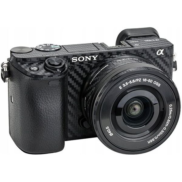 JJC Okleina na korpus aparatu JJC KS-A6400CF Carbon do Sony A6400 + Sony 16-50 mm 13355877 6950291573599