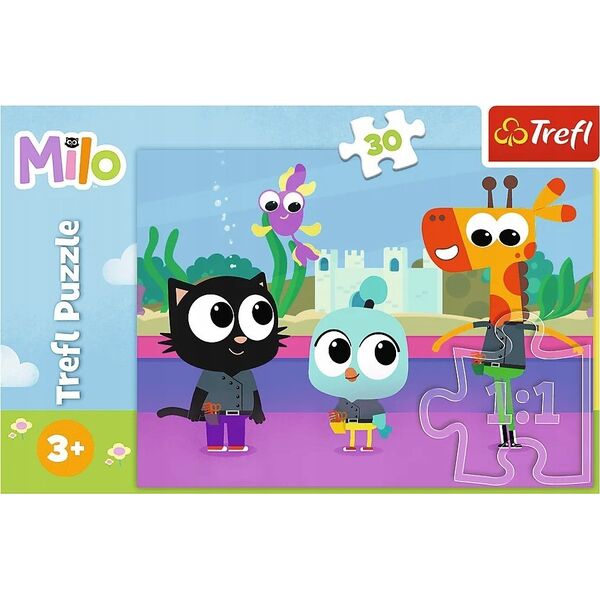 Trefl Puzzle 30 elementów Kotek Milo 13400555 5900511183108