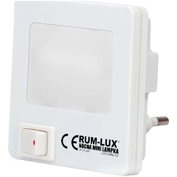 Lampka wtykowa do gniazdka Rum-Lux Lampka kwadrat LED biała LN-03 LED 13401412 5905003006279