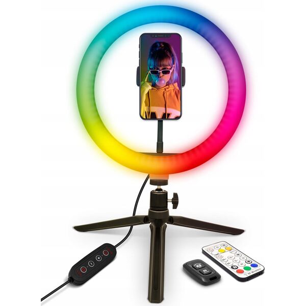 Lampa pierścieniowa Yenkee YSM 710 Uchwyt LED Ring 10''YENKEE 13402489 8590669312610