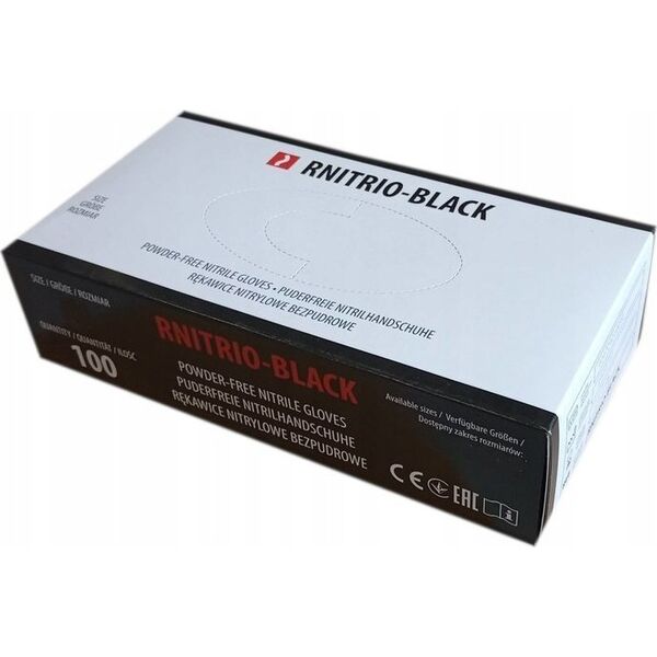 EasyCare Zarys easyCARE - Rękawiczki diagnostyczne, nitrylowe, bezpudrowe, czarne - XL 13405245 5907996844661