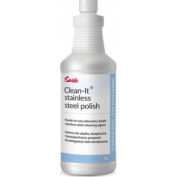Swish STAINLESS STEEL POLISH clean-it - 1L, środek nabłyszczający oraz konserwujący powierzchnie z stali nierdzewnej na bazie olejku, bezzapachowy 13405248 5907662640139