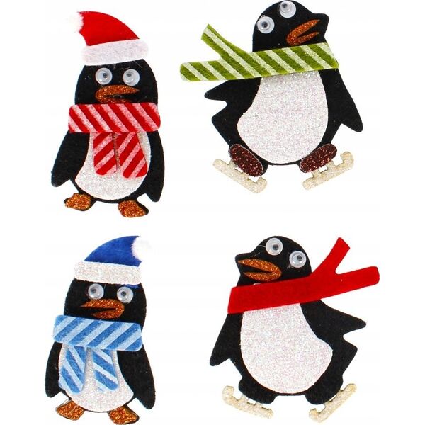 Craft with Fun OZDOBA BN FILC PINGWIN SPRZYL 4SZT CF 12/144 13410632 5908275176138