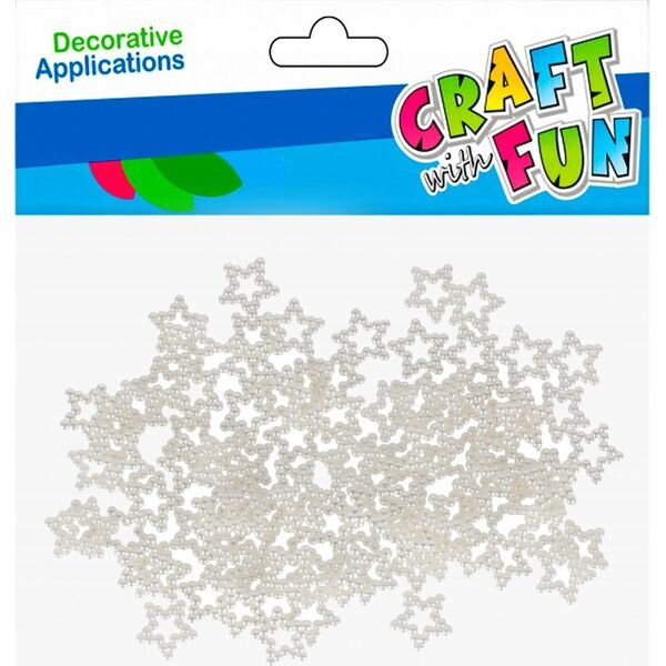 Craft with Fun OZDOBA DEK PERLOWA GWIAZDKI 20G PBH 24/288 13410644 5908275173816