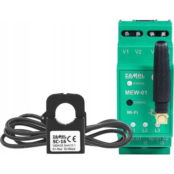Zamel Supla - monitor energii elektrycznej Wi-Fi 1F+N MEW-01/1F