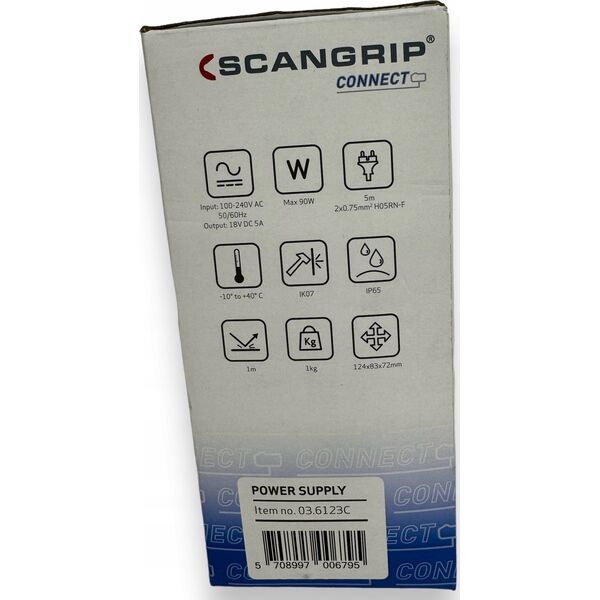 Zasilacz Scangrip Maitinimo adapteris elektros Connect tinklui 5 m CAS, Scangrip 13422155 5708997006795