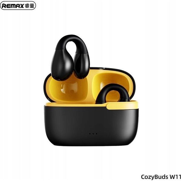 Słuchawki Remax Słuchawki Bluetooth REMAX TWS W11 BT 5.3 BLACK/YELLOW 13430947 6954851233848