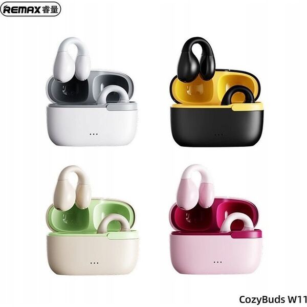 Słuchawki Remax Słuchawki Bluetooth REMAX TWS W11 BT 5.3 BLACK/YELLOW 13430947 6954851233848