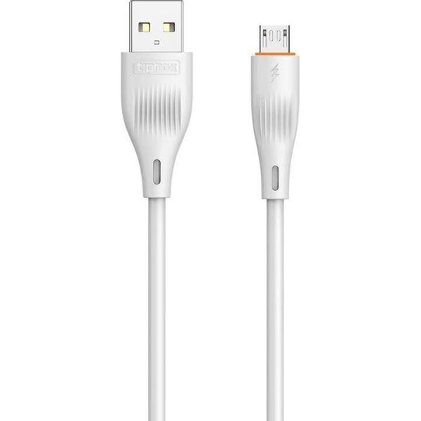 Kabel USB T-Phox USB-A - microUSB 1 m Biały 13431727 6974670442566