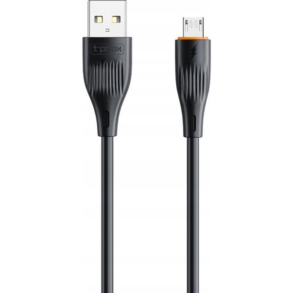 Kabel USB T-Phox KABEL T-PHOX X-LITE MICRO USB BLACK 1M 3A 13431728 6974670442559