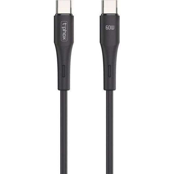Kabel USB T-Phox USB-C - USB-C 1 m Czarny 13431729 6974670442658