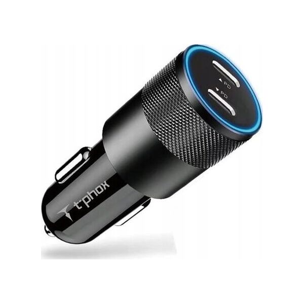 Ładowarka T-Phox ŁAD SAM. T-PHOX T-C09 2xUSB-C 40W BLACK 13433552 6974670442160