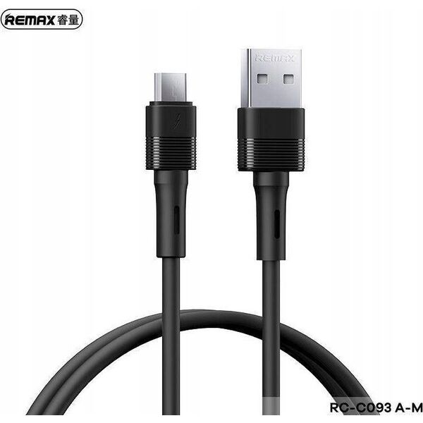 Kabel USB Remax KABEL REMAX LEYA SERIES RC-C093 2.4A USB/MICRO USB 1M BLACK 13435511 6954851210757