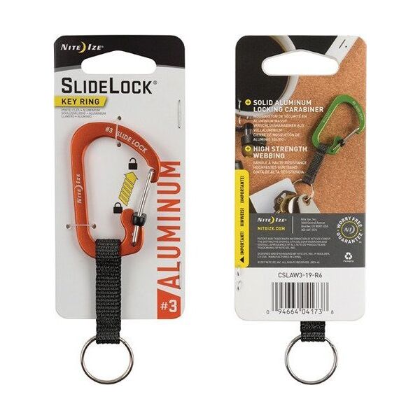 NiteIze Nite Ize Karabinek SlideLock Key Ring Aluminum Pom 13435523 94664041738