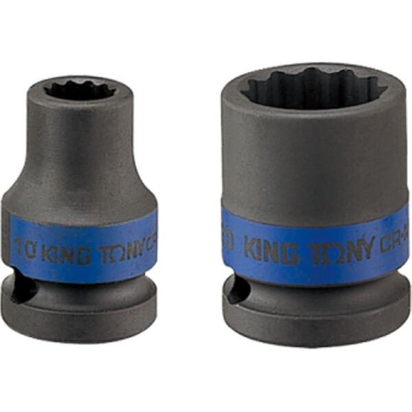 King Tony NASADKA KRÓTKA UDAROWA 1/2" 13mm x 38mm, 12-kąt King Tony 13438417 4710591929494