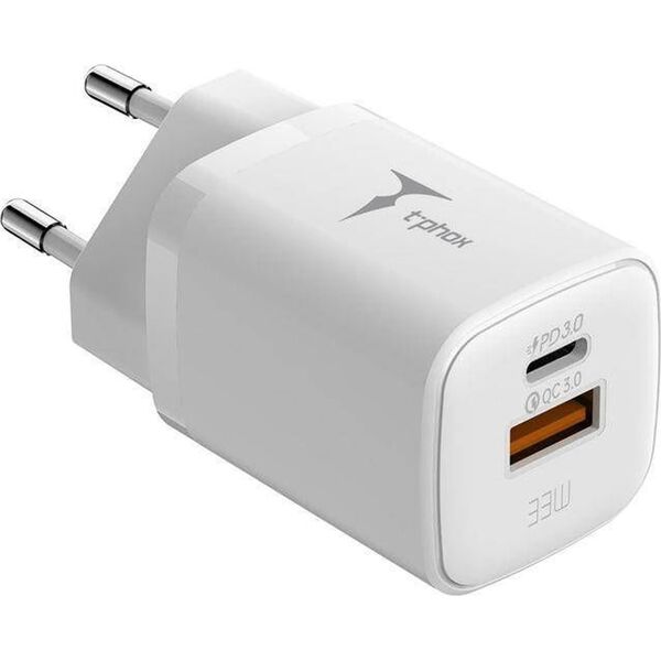 Ładowarka T-Phox ŁAD SIEC T-PHOX HANDY SERIES 33W T-PP08 USB/USB-C WHITE 13439638 6974670441040