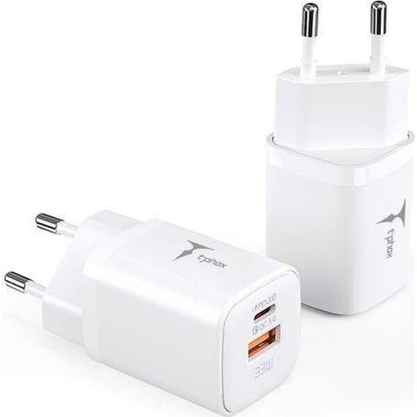 Ładowarka T-Phox ŁAD SIEC T-PHOX HANDY SERIES 33W T-PP08 USB/USB-C WHITE 13439638 6974670441040